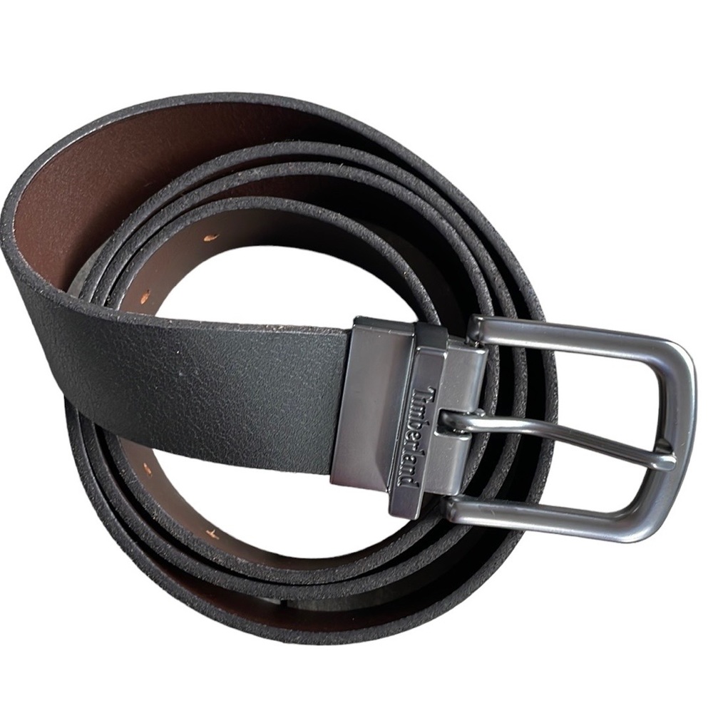 Timberland Black Leather Belt 50